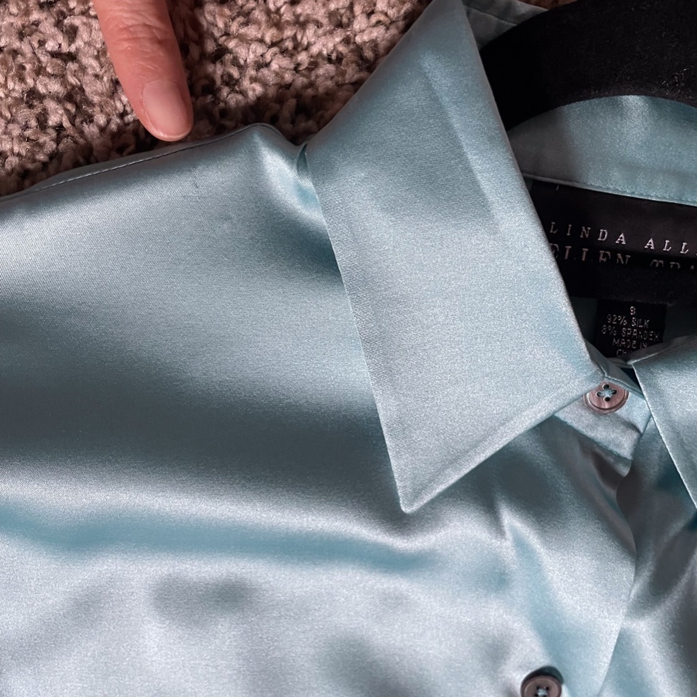 Ellen Tracy Button Down Silk Top - image 5